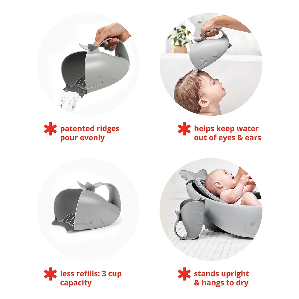 Moby Waterfall Bath Rinser - Gray