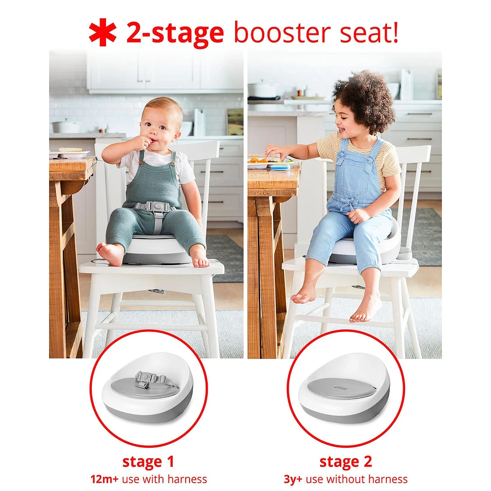 Sleek Seat Booster - Grey / White