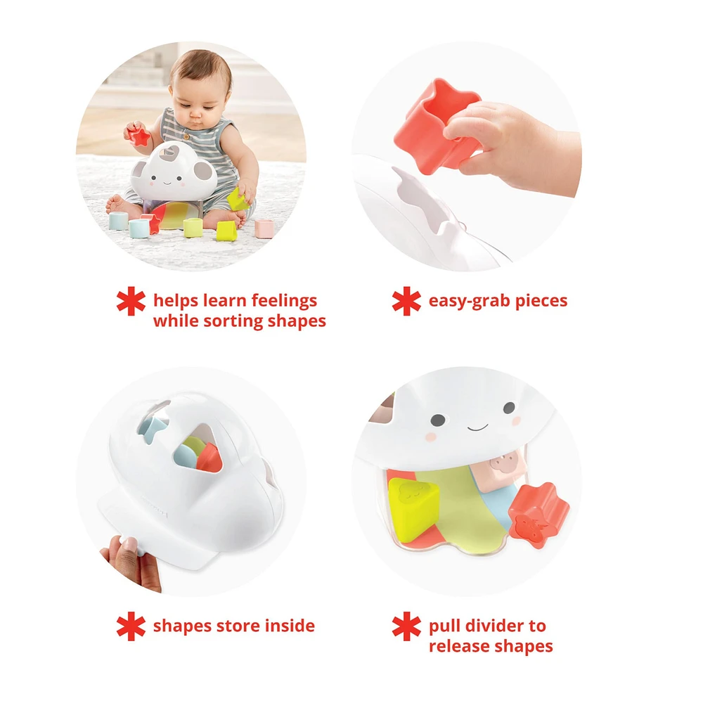 Silver Lining Cloud Feelings Shape Sorter Baby Toy