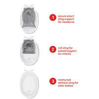 Bain Baleine MOBY® Smart Sling™  3-en1 - Blanc