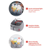 Nursery Style Light-Up Diaper Caddy - Oat