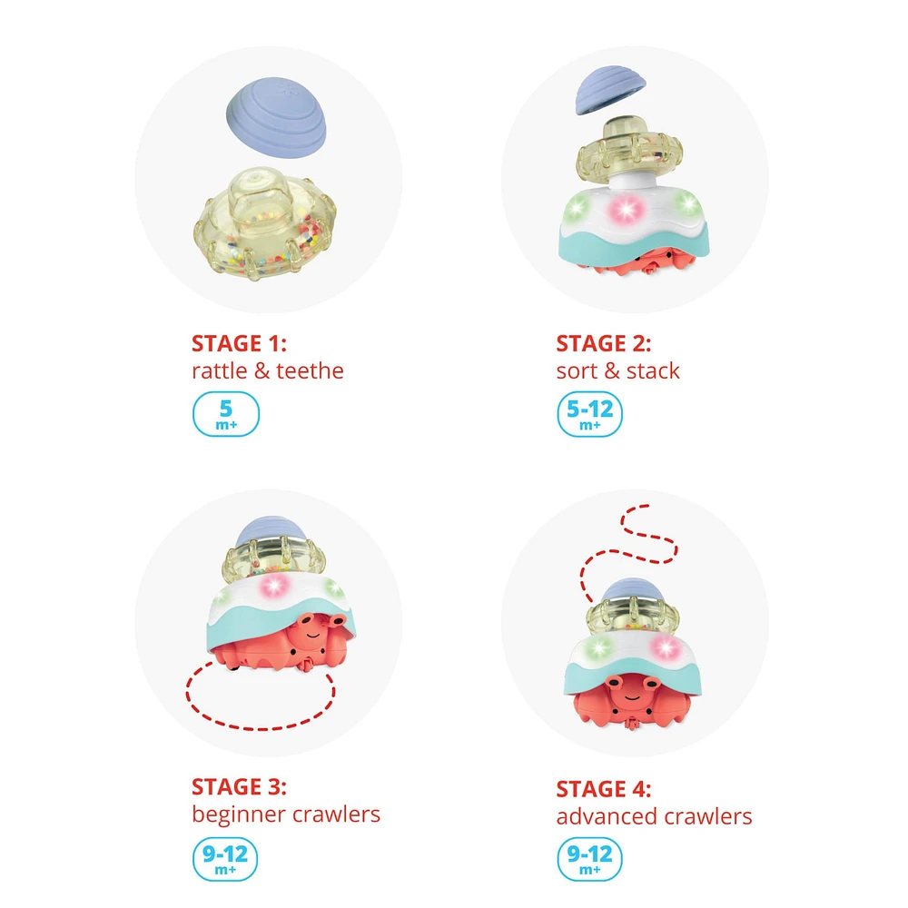 Baby Stack & Crawl 4-in-1 Crab Baby Crawl Toy
