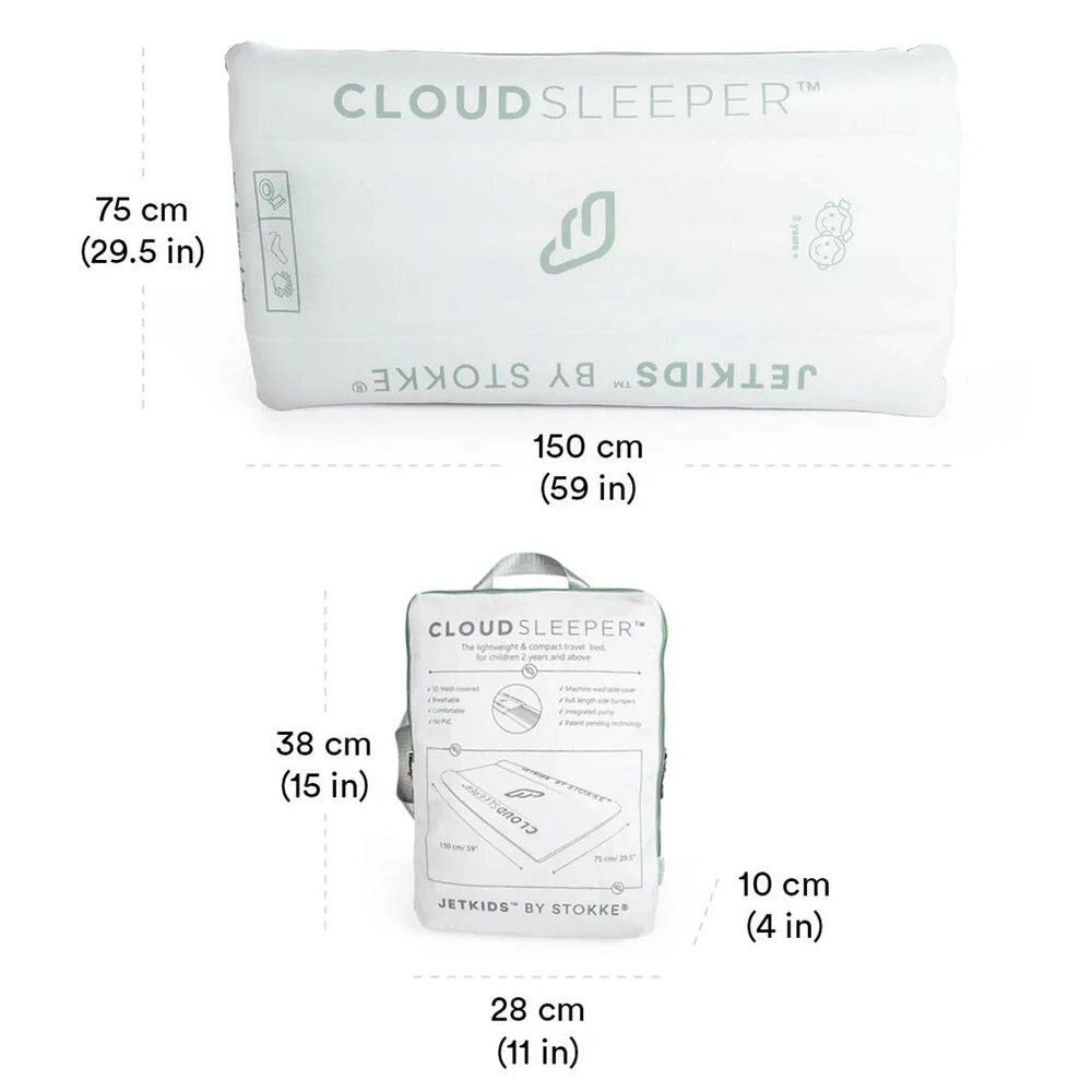 Matelas Gonflable Lit de Voyage Cloudsleeper™ JetKids™ By Stokke®