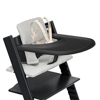 Chaise Haute Tripp Trapp® V2 + Coussin Gris avec Cabaret Stokke
