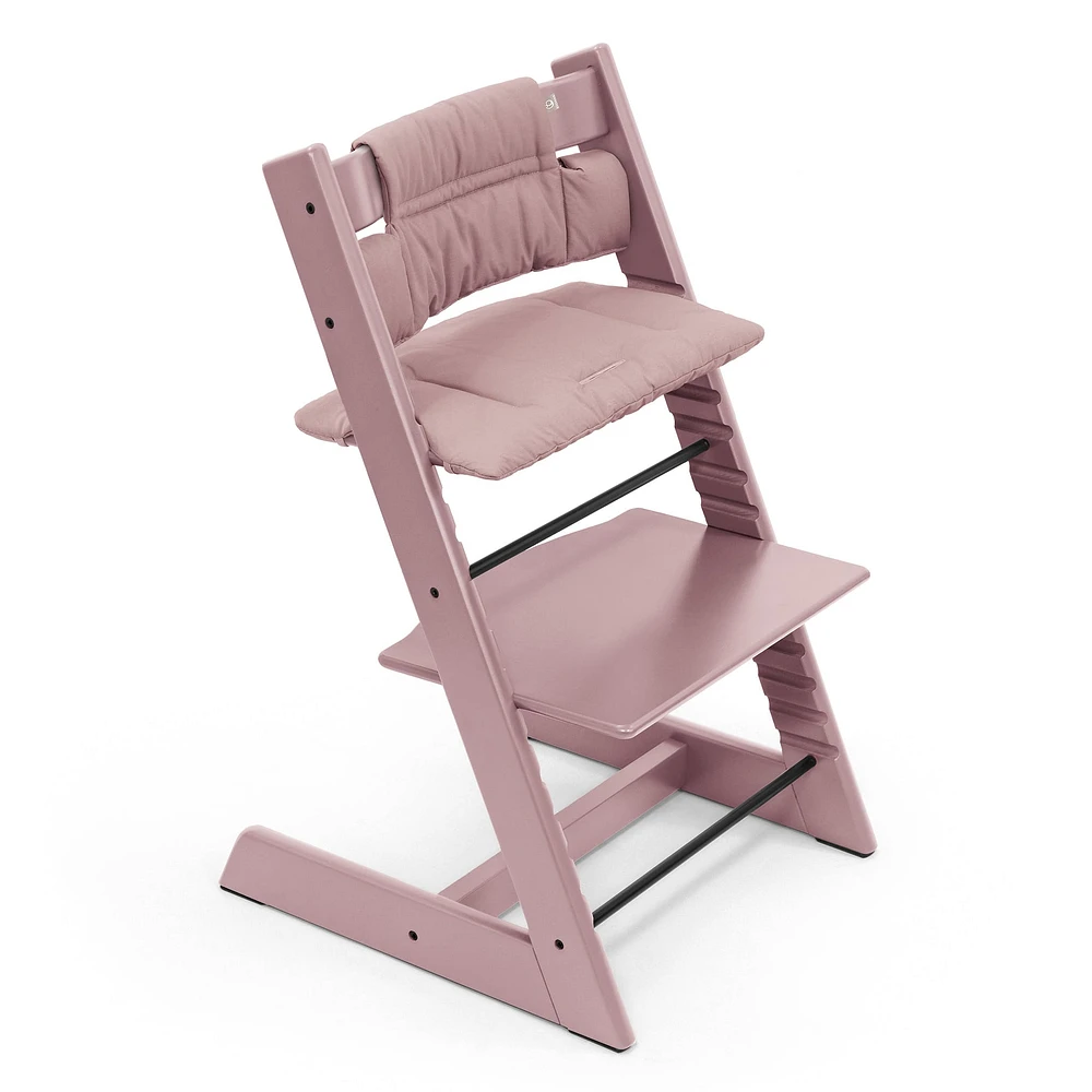 Tripp Trapp® High Chair V2 Heather Mauve, Cushion and Stokke® Tray