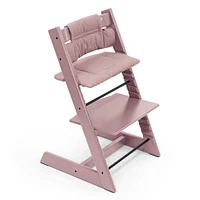 Tripp Trapp® High Chair V2 Heather Mauve, Cushion and Stokke® Tray