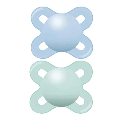 Suce Anatomique  Nouveau-Né Paquet de 2 - Bleu
