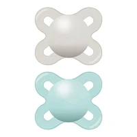 Newborn Anatomical Pacifer Matte Set of 2 - Aqua 