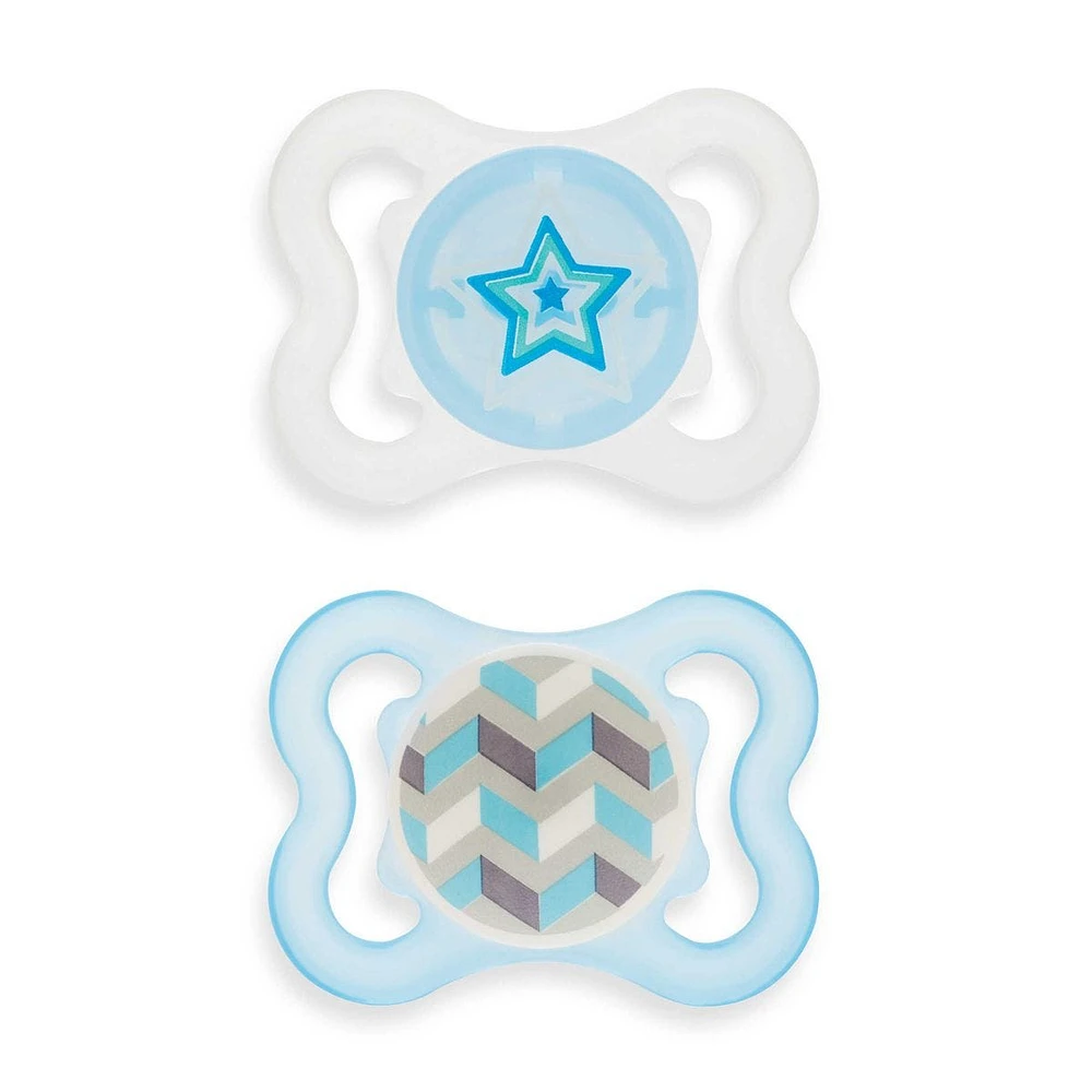 0-6months Sensitive Skin Mini Air Orthodontic Pacifier - Blue