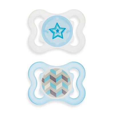 0-6months Sensitive Skin Mini Air Orthodontic Pacifier - Blue