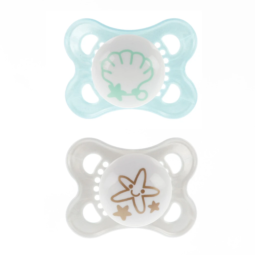 0-6months Orthodontic Pacifier Set of 2 - Grey