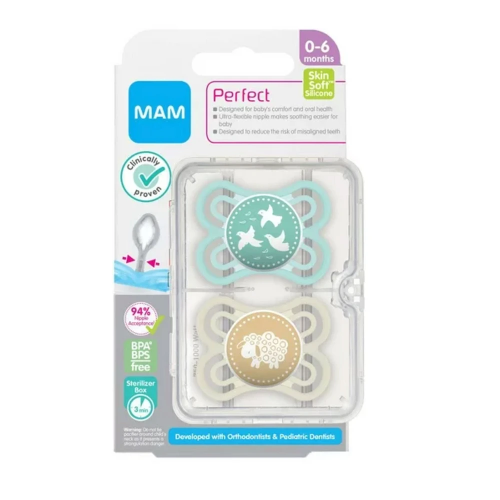 Perfect Pacifiers 0-6 Months (2 pack)