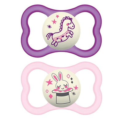 Air Night Pacifiers (2) 6m+  - Pink