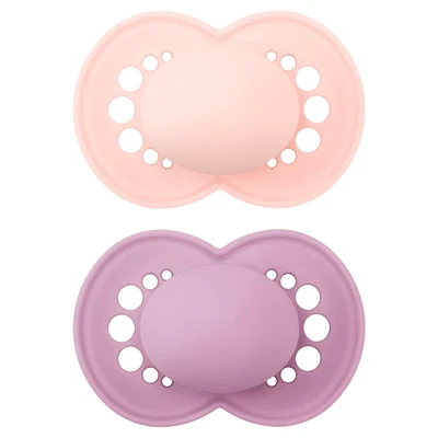 16months+ Orthodontic Pacifier Matte Set of 2 - Pink
