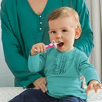 5months+ Learn to Brush Baby Toothbrushes Set of 2 - Pink