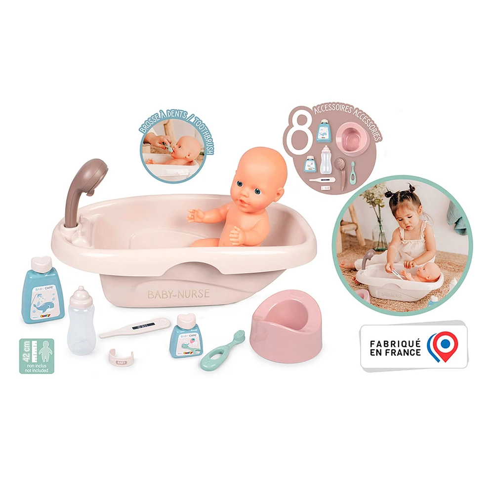 Bath Set and Accessories for Doll (doll not included)