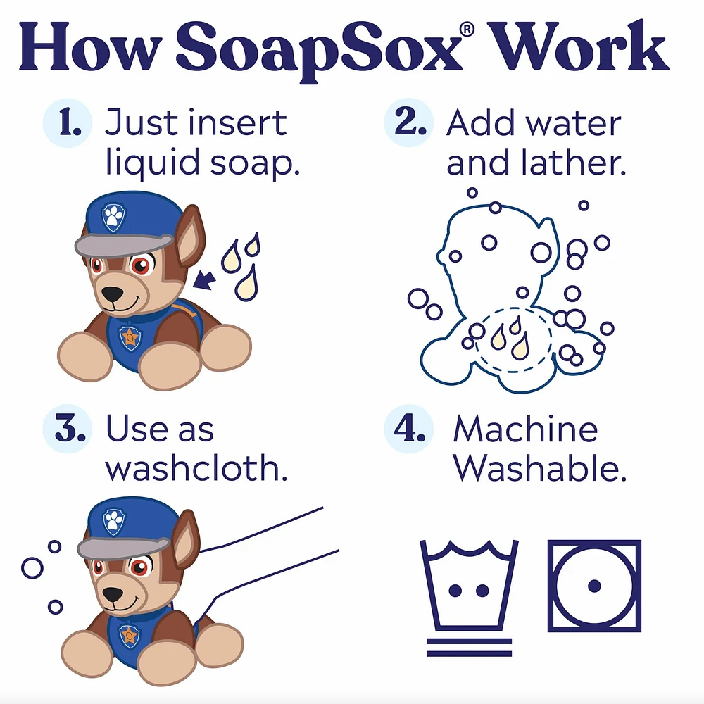 Soapsox Bath Scrub - Chase Paw Patrol