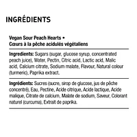 Bonbons Coeurs à la Pêche Acidulés VégétaliEnsemble 120g