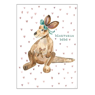 Greeting Card Mom/Baby Kangoro