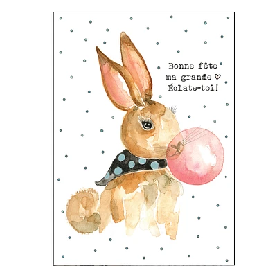 Bonne Fête Chien Wish Card 