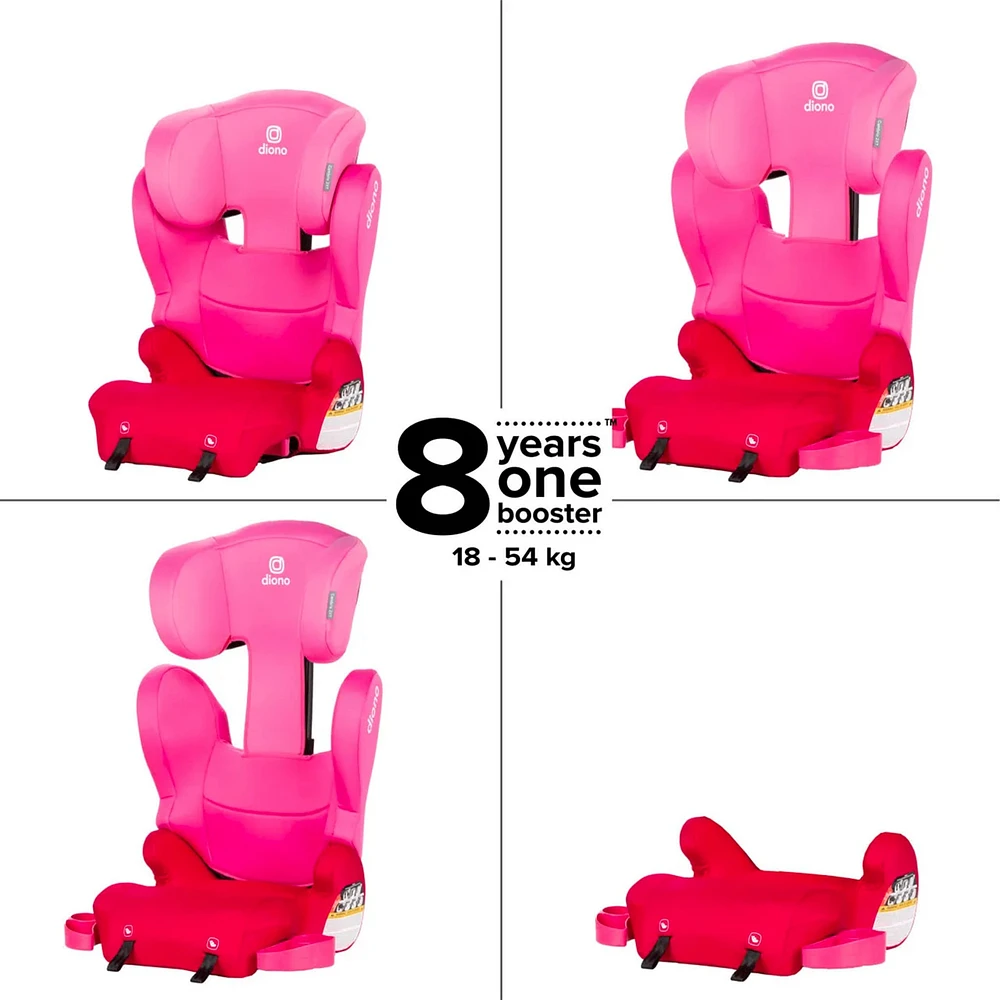 Siege Auto Cambria 2XT - Rose (Nouveau et Amélioré Siège XL2-en-1)