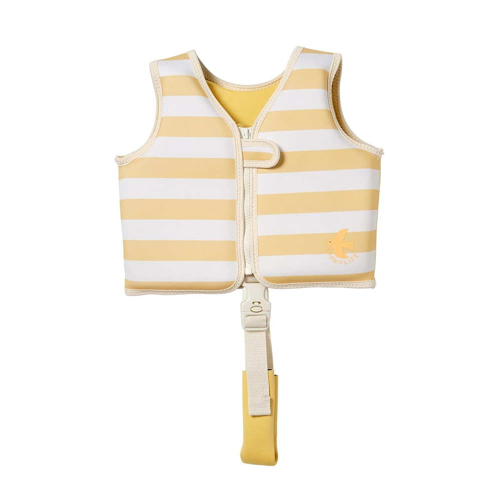 Kids Swim Vest 1-2y Sid the Seagull Mustard Stripe 