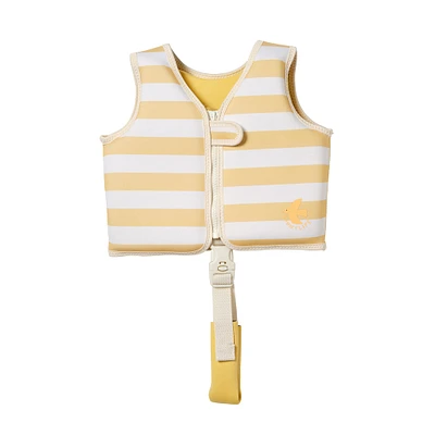 Kids Swim Vest 1-2y Sid the Seagull Mustard Stripe 