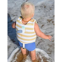 Kids Swim Vest 1-2y Sid the Seagull Mustard Stripe 
