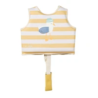 Kids Swim Vest 2-3y Sid the Seagull Mustard Stripe