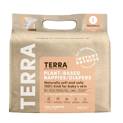 Eco Diapers Size 1 Newborn - Up to 11lbs