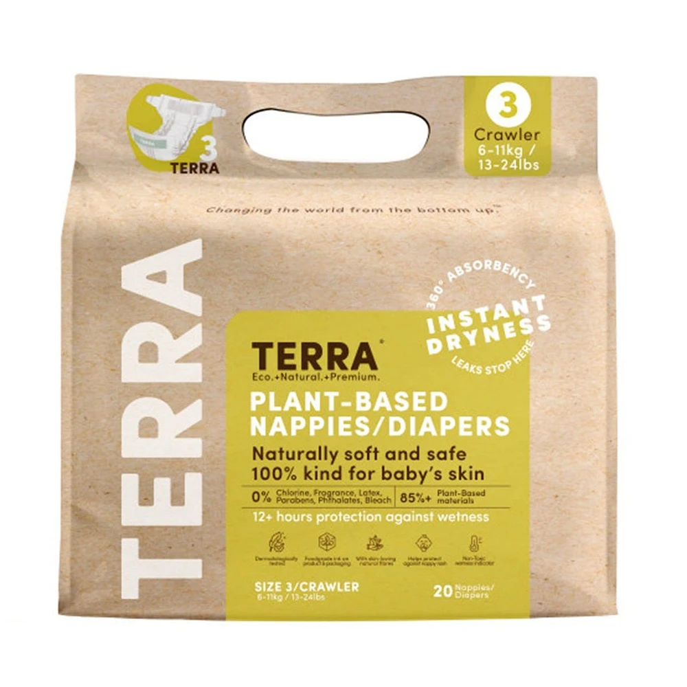 Eco Diapers Size 3 Crawler - 13-24 lbs