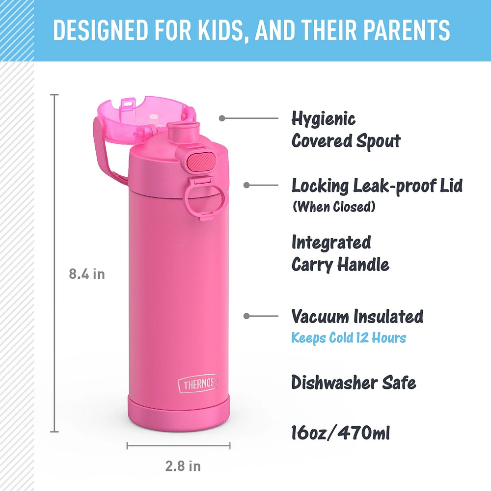 Bouteille Thermos 470ml - Rose Néon