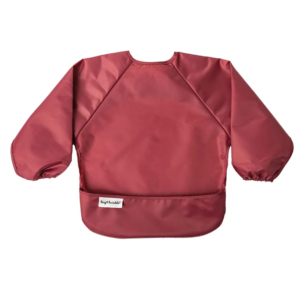 Mess-proof Full Sleeve Bib 2 Pack - Rose/ Burgundy