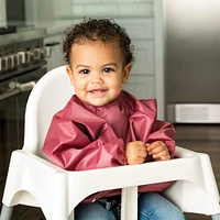 Mess-proof Full Sleeve Bib 2 Pack - Rose/ Burgundy