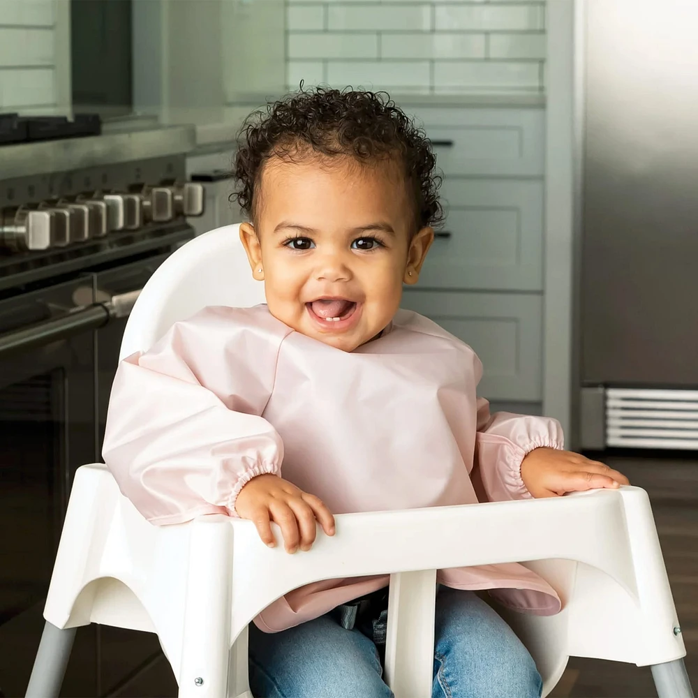 Mess-proof Full Sleeve Bib 2 Pack - Rose/ Burgundy