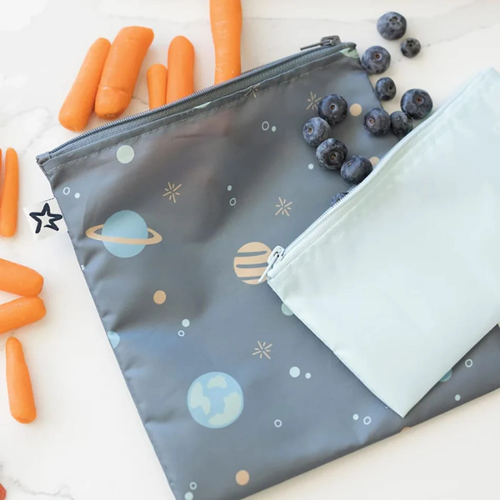 Reusable Snack Bags 5 Pack - Space