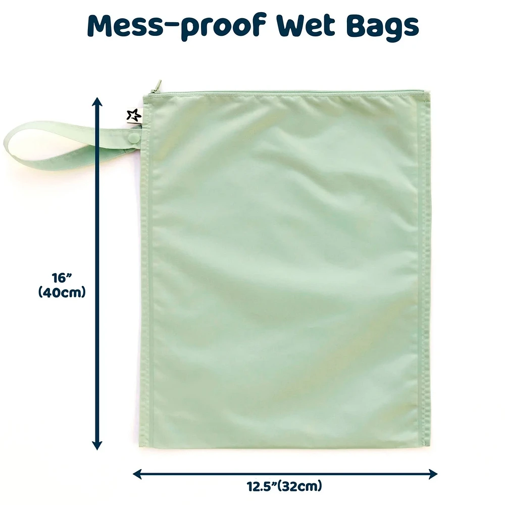 Mess-proof Wet Bags 2-Pack - Pink / Brown Checkers