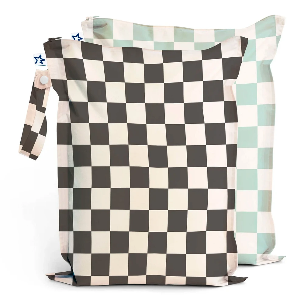 Sacs Imperméables (2) - Damier Sauge / Noir