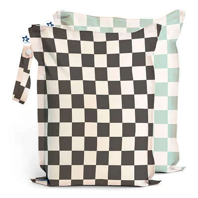 Sacs Imperméables (2) - Damier Sauge / Noir