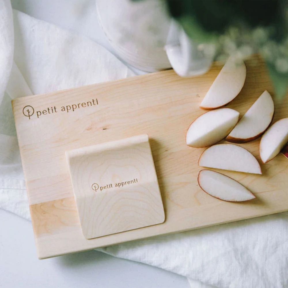 Toddler Safe Wooden Knife and Cutting Board Set