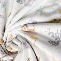 Deluxe Flannel Changing Pad Cover - Jungle Friends