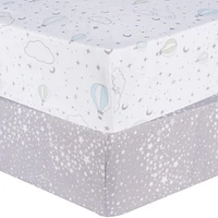 Drap Contour pour lit de Bébé (2) - Mongolfière