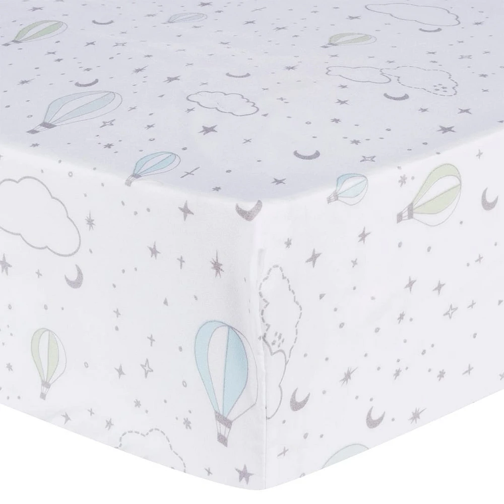 Drap Contour pour lit de Bébé (2) - Mongolfière