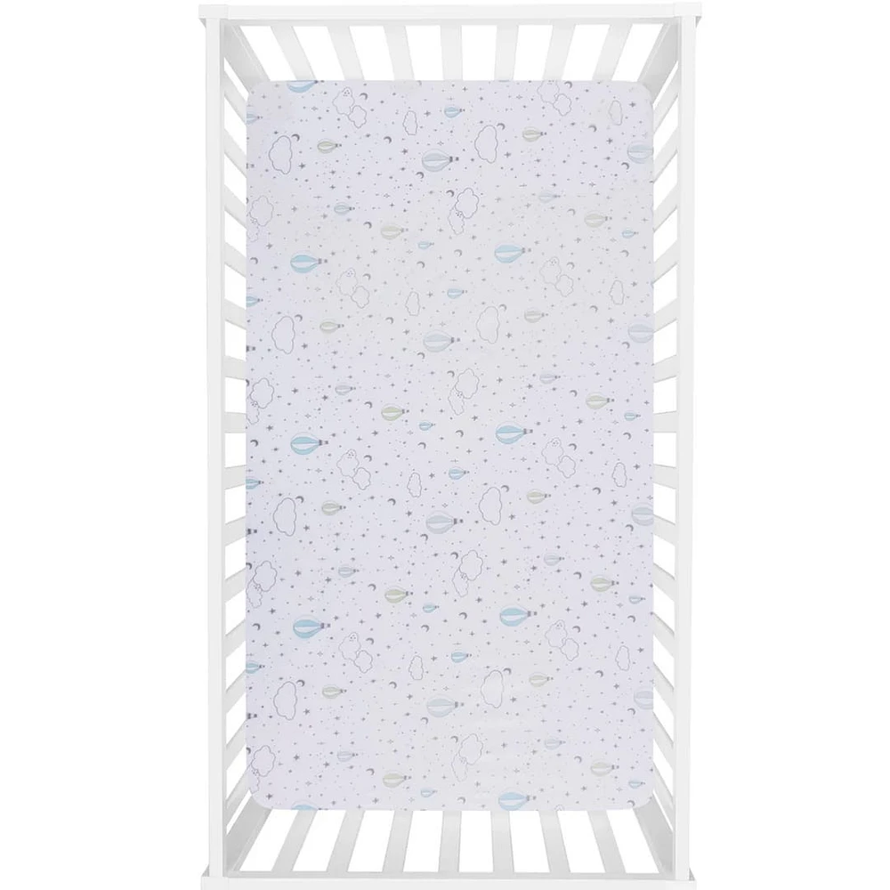 Drap Contour pour lit de Bébé (2) - Mongolfière