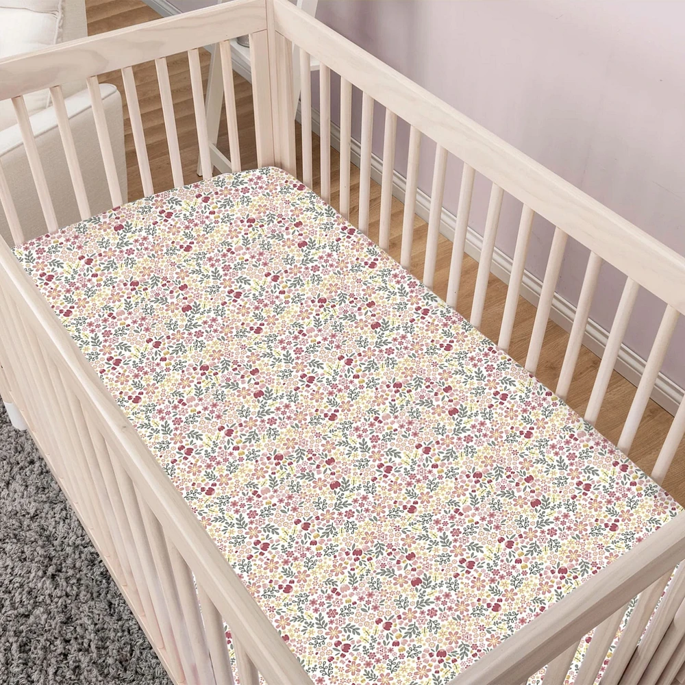 Flannel Crib Fitted Sheet (3) - Bunny
