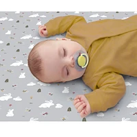 Flannel Crib Fitted Sheet (3) - Bunny
