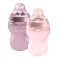 Closer to Nature Soft Silicone Baby Bottle 2-Pack 9oz - Pink