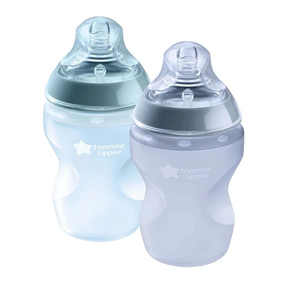 Bouteilles en Silicone Closer to Nature 9oz Paquet de 2 – Bleu