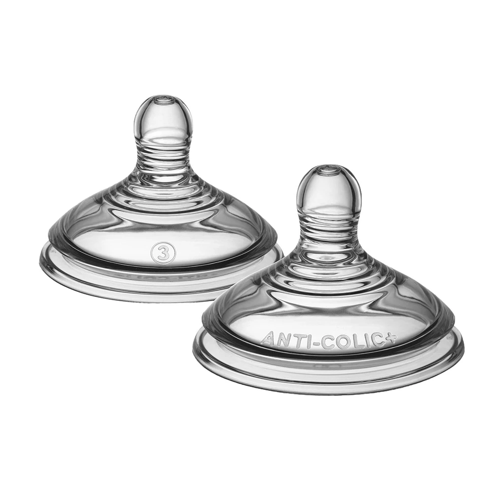 Tétine Paquet de 2 Anti-colique Avancée Débit Rapide 6mois+