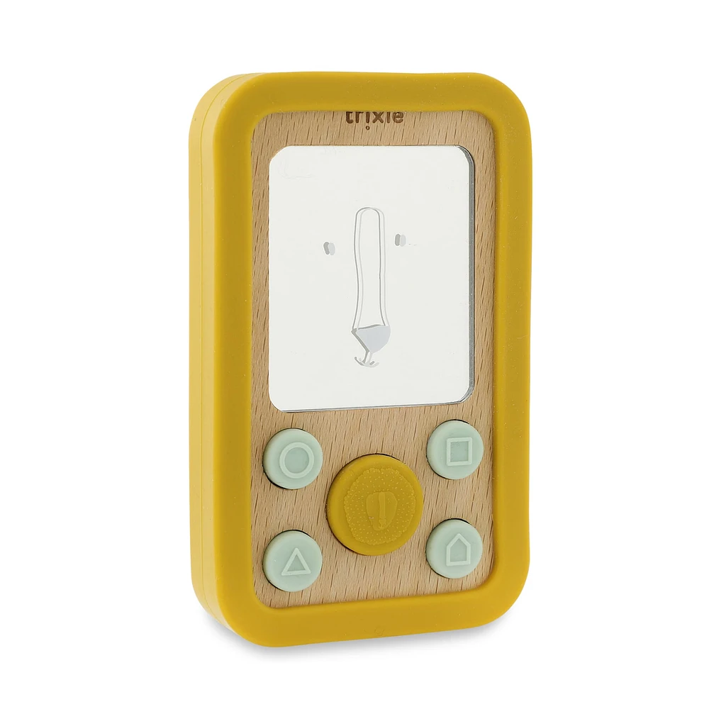 Téléphone Bébé en Silicone et Bois Mr Lion